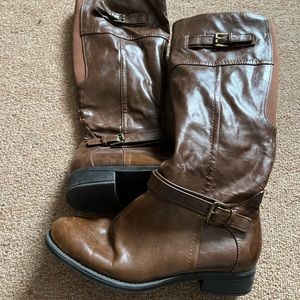 Knee high brown boots